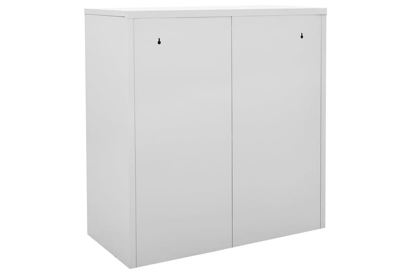 Pukukaapit 2 kpl vaaleanharmaa 90x45x92,5 cm teräs - Harmaa - Säilytys - Kaappi - Säilytyskaappi