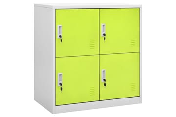 Pukukaapit 2 kpl vaaleanharmaa ja vihreä 90x45x92,5 cm teräs - Harmaa - Säilytys - Kaappi - Säilytyskaappi