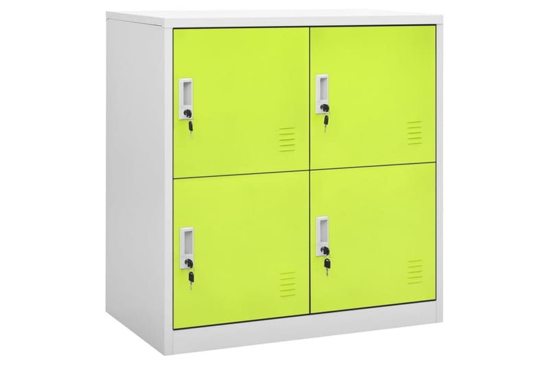 Pukukaapit 2 kpl vaaleanharmaa ja vihreä 90x45x92,5 cm teräs - Harmaa - Säilytys - Kaappi - Säilytyskaappi