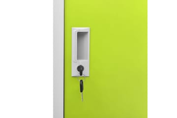 Pukukaapit 2 kpl vaaleanharmaa ja vihreä 90x45x92,5 cm teräs - Harmaa - Säilytys - Kaappi - Säilytyskaappi