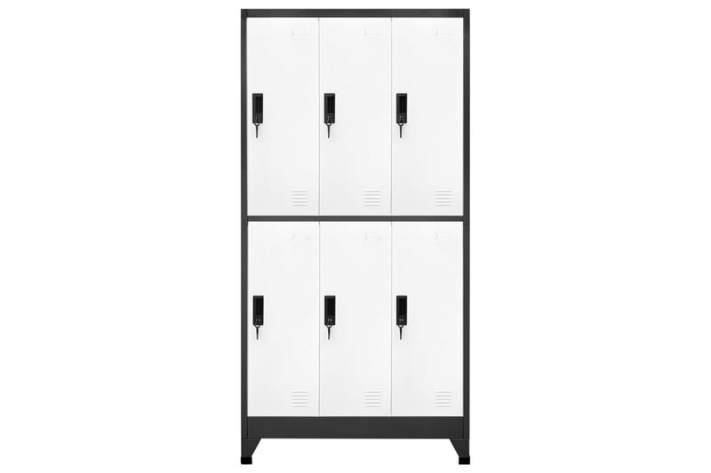 Pukukaappi antrasiitti ja valkoinen 90x45x180 cm teräs - Antrasiitti - Säilytys - Kaappi - Säilytyskaappi