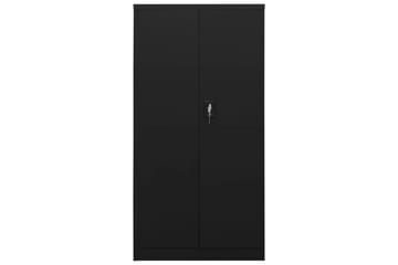 Pukukaappi musta 90x40x180 cm teräs - Musta - Säilytys - Kaappi - Säilytyskaappi
