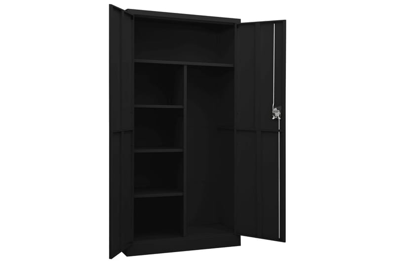 Pukukaappi musta 90x40x180 cm teräs - Musta - Säilytys - Kaappi - Säilytyskaappi