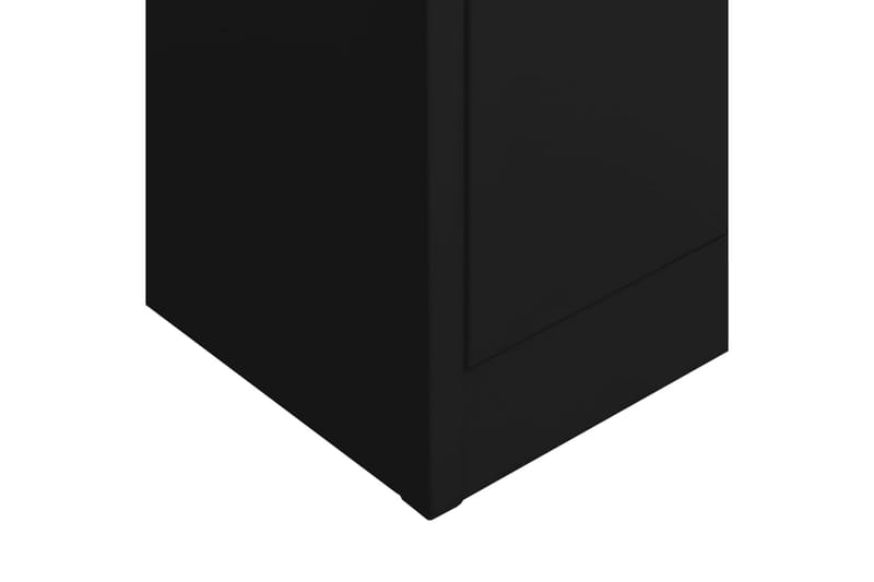 Pukukaappi musta 90x40x180 cm teräs - Musta - Säilytys - Kaappi - Säilytyskaappi