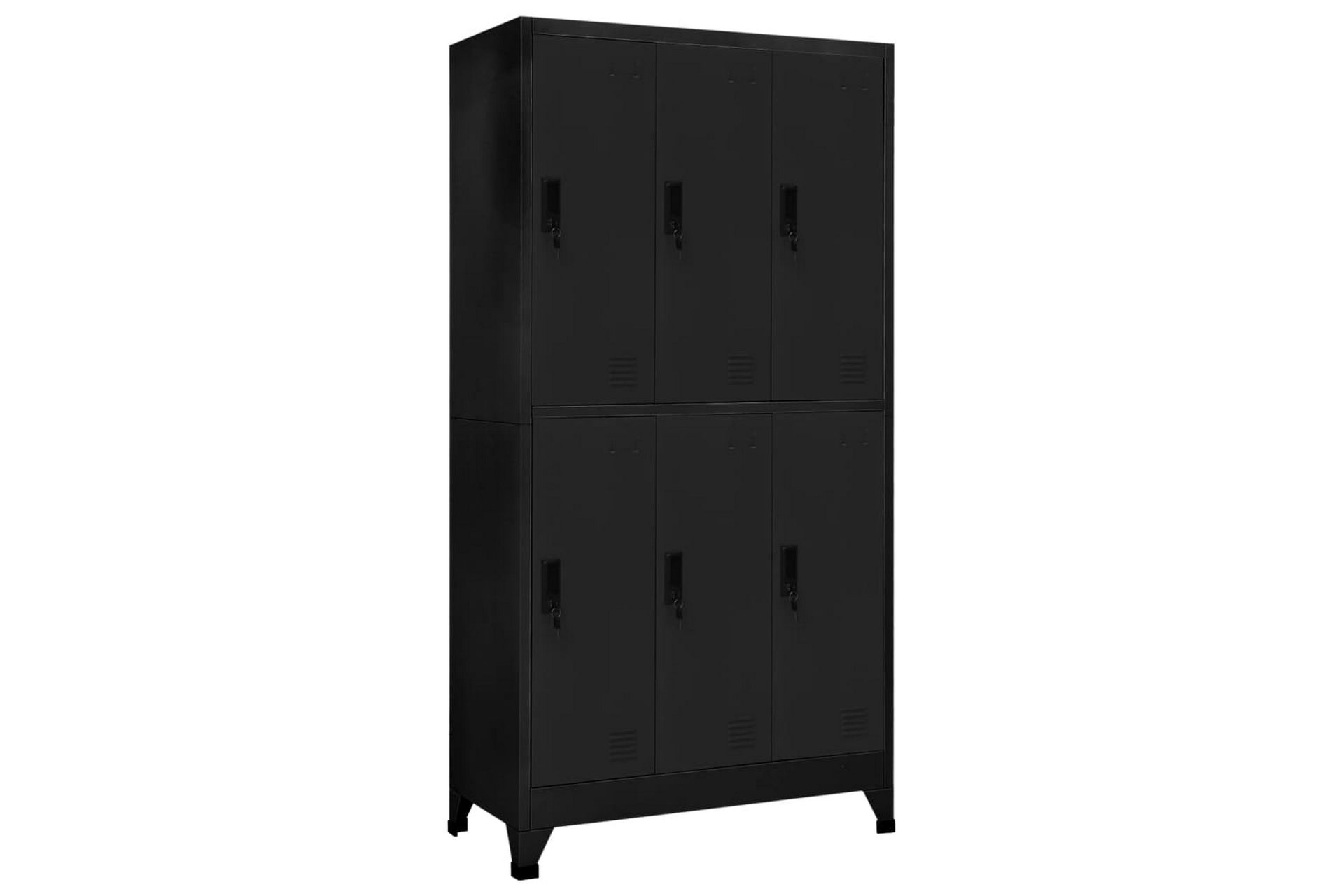 Pukukaappi musta 90x45x180 cm teräs - Musta - Säilytys - Kaappi - Säilytyskaappi