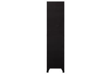Pukukaappi musta 90x45x180 cm teräs - Musta - Säilytys - Kaappi - Säilytyskaappi