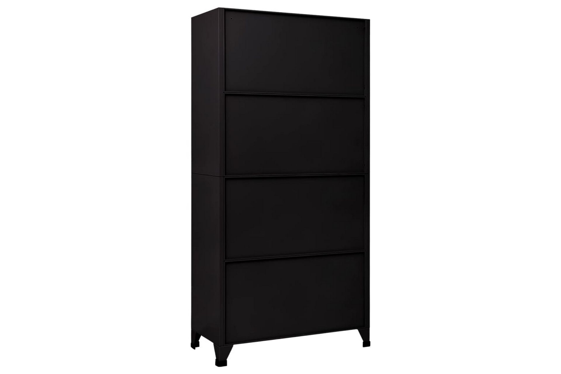 Pukukaappi musta 90x45x180 cm teräs - Musta - Säilytys - Kaappi - Säilytyskaappi