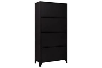 Pukukaappi musta 90x45x180 cm teräs - Musta - Säilytys - Kaappi - Säilytyskaappi