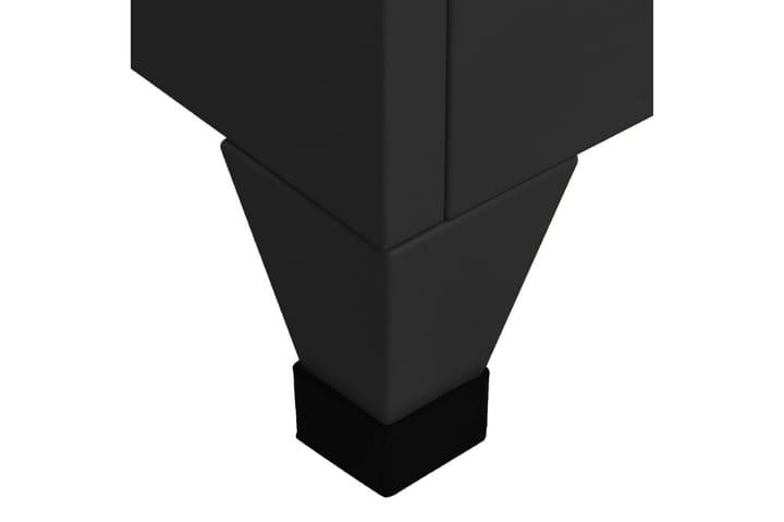 Pukukaappi musta 90x45x180 cm teräs - Musta - Säilytyskaappi - Pukukaappi