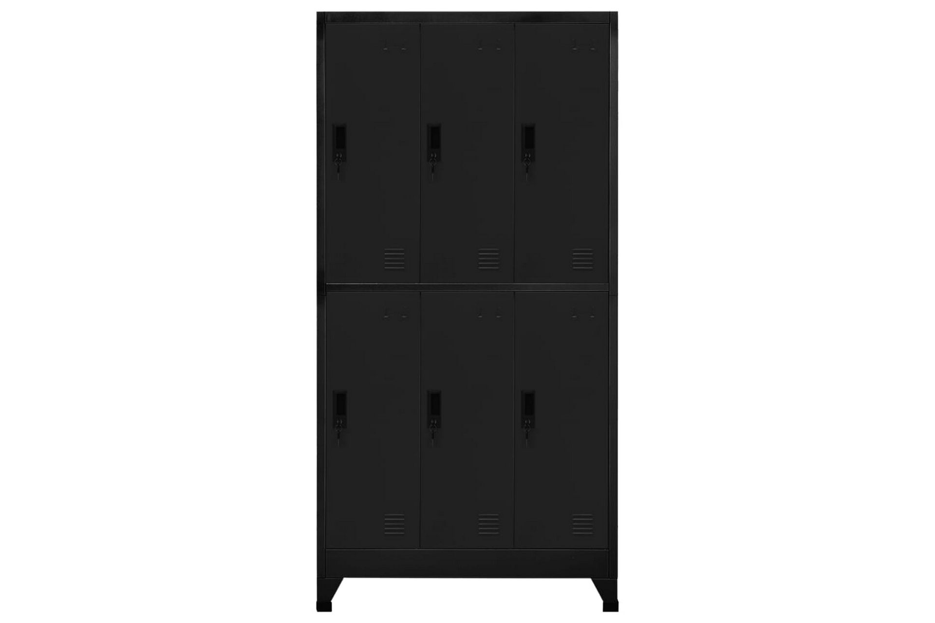 Pukukaappi musta 90x45x180 cm teräs - Musta - Säilytys - Kaappi - Säilytyskaappi