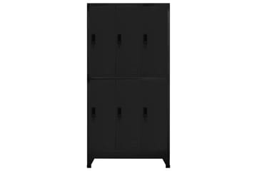 Pukukaappi musta 90x45x180 cm teräs - Musta - Säilytys - Kaappi - Säilytyskaappi