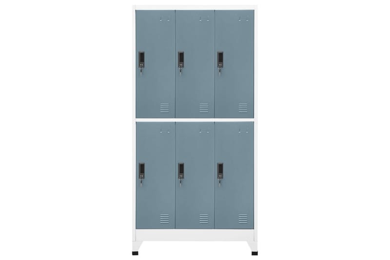 Pukukaappi vaalean- ja tummanharmaa 90x45x180 cm teräs - Harmaa - Säilytys - Kaappi - Säilytyskaappi