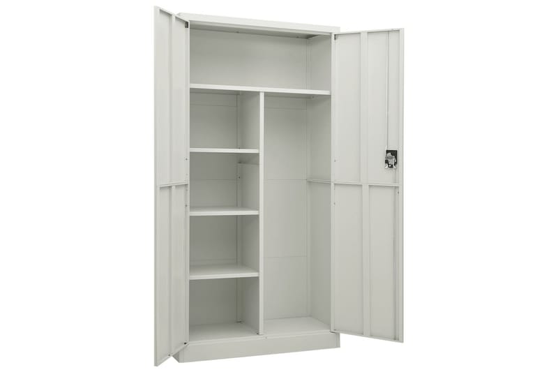 Pukukaappi vaaleanharmaa 90x40x180 cm teräs - Harmaa - Säilytys - Kaappi - Säilytyskaappi