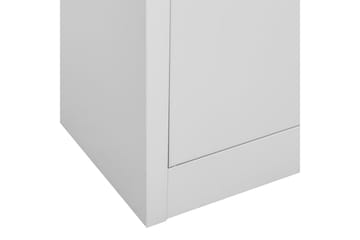 Pukukaappi vaaleanharmaa 90x45x92,5 cm teräs - Harmaa - Säilytys - Kaappi - Säilytyskaappi