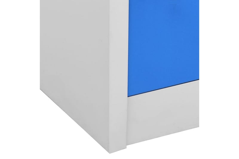 Pukukaappi vaaleanharmaa ja sininen 90x45x92,5 cm teräs - Säilytys - Kaappi - Säilytyskaappi