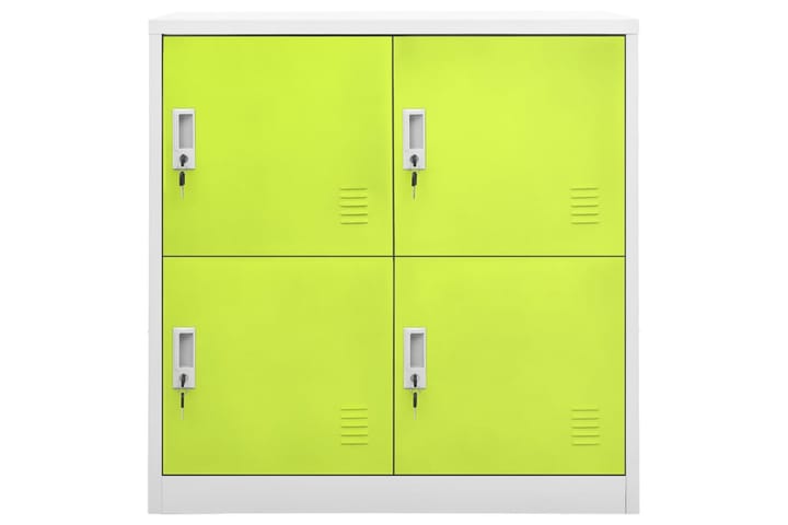 Pukukaappi vaaleanharmaa ja vihreä 90x45x92,5 cm teräs - Harmaa - Säilytyskaappi - Pukukaappi