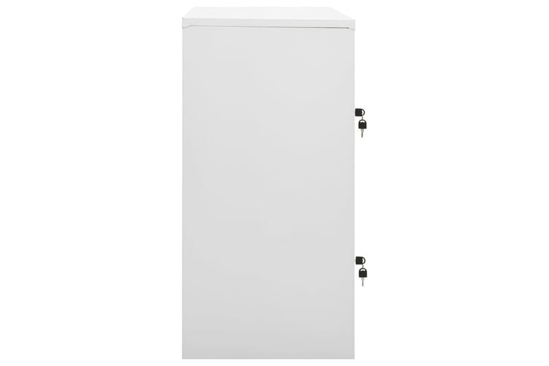 Pukukaappi vaaleanharmaa ja vihreä 90x45x92,5 cm teräs - Harmaa - Säilytys - Kaappi - Säilytyskaappi