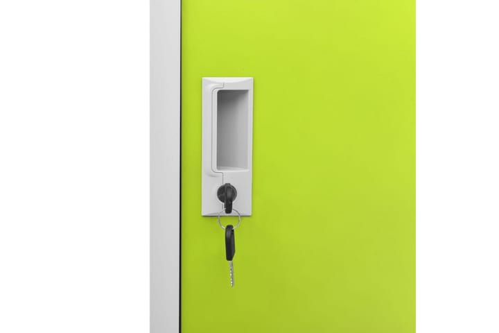 Pukukaappi vaaleanharmaa ja vihreä 90x45x92,5 cm teräs - Harmaa - Säilytyskaappi - Pukukaappi