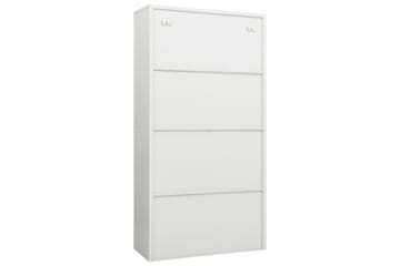 Pukukaappi valkoinen 90x40x180 cm teräs - Valkoinen - Säilytys - Kaappi - Säilytyskaappi