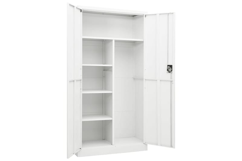 Pukukaappi valkoinen 90x40x180 cm teräs - Valkoinen - Säilytys - Kaappi - Säilytyskaappi