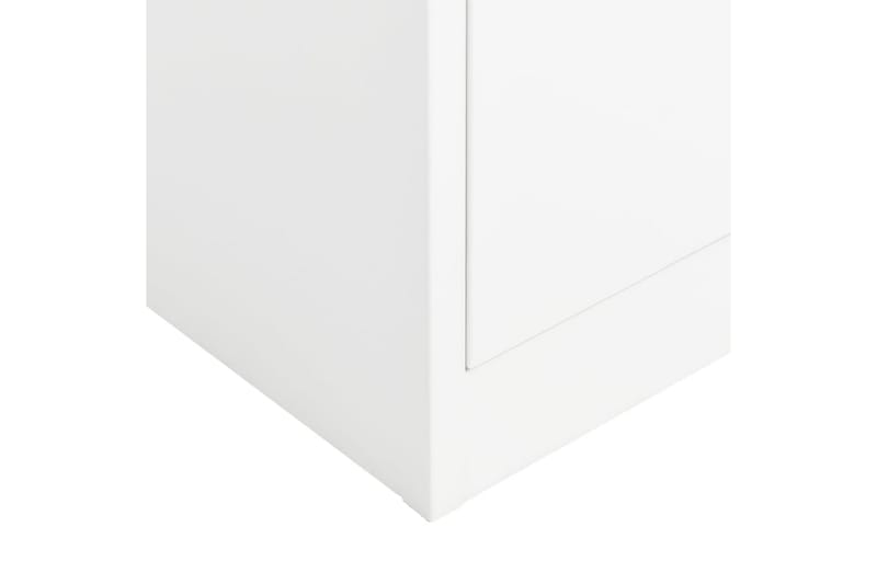 Pukukaappi valkoinen 90x40x180 cm teräs - Valkoinen - Säilytys - Kaappi - Säilytyskaappi