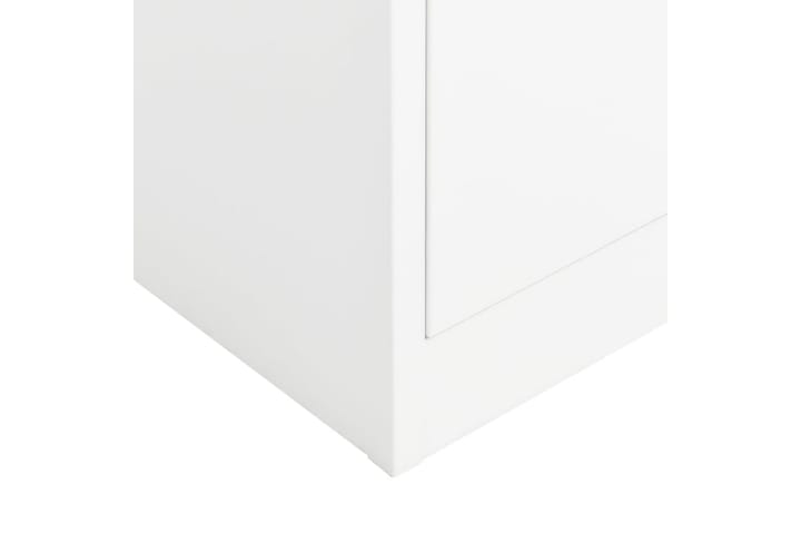 Pukukaappi valkoinen 90x40x180 cm teräs - Valkoinen - Säilytyskaappi - Pukukaappi