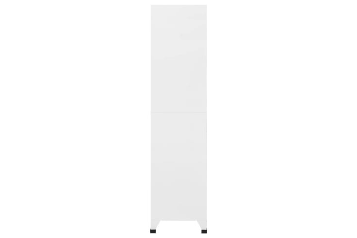 Pukukaappi valkoinen 90x45x180 cm teräs - Valkoinen - Säilytyskaappi - Pukukaappi