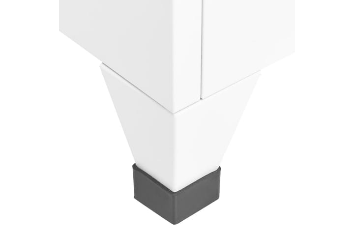Pukukaappi valkoinen 90x45x180 cm teräs - Valkoinen - Säilytyskaappi - Pukukaappi