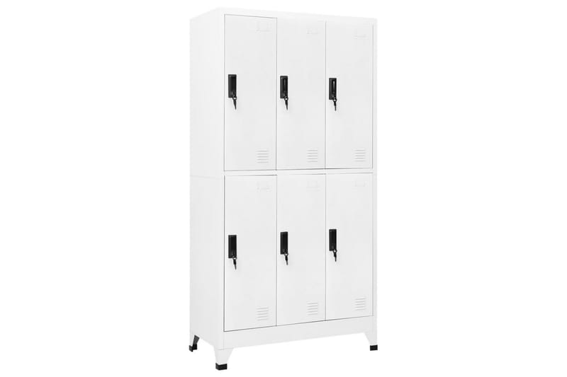 Pukukaappi valkoinen 90x45x180 cm teräs - Valkoinen - Säilytys - Kaappi - Säilytyskaappi