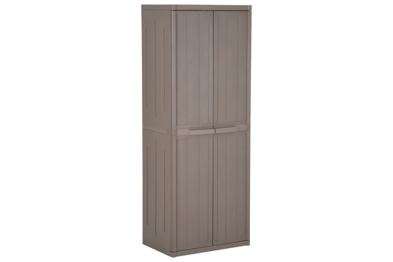Puutarhan varastokaappi ruskea 65x45x172 cm PP - Ruskea - Säilytys - Kaappi - Säilytyskaappi