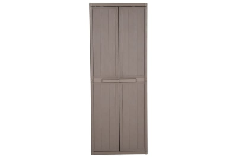 Puutarhan varastokaappi ruskea 65x45x172 cm PP - Ruskea - Säilytys - Kaappi - Säilytyskaappi