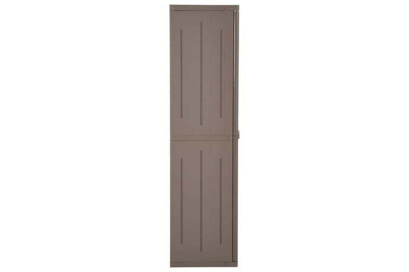 Puutarhan varastokaappi ruskea 65x45x172 cm PP - Ruskea - Säilytys - Kaappi - Säilytyskaappi