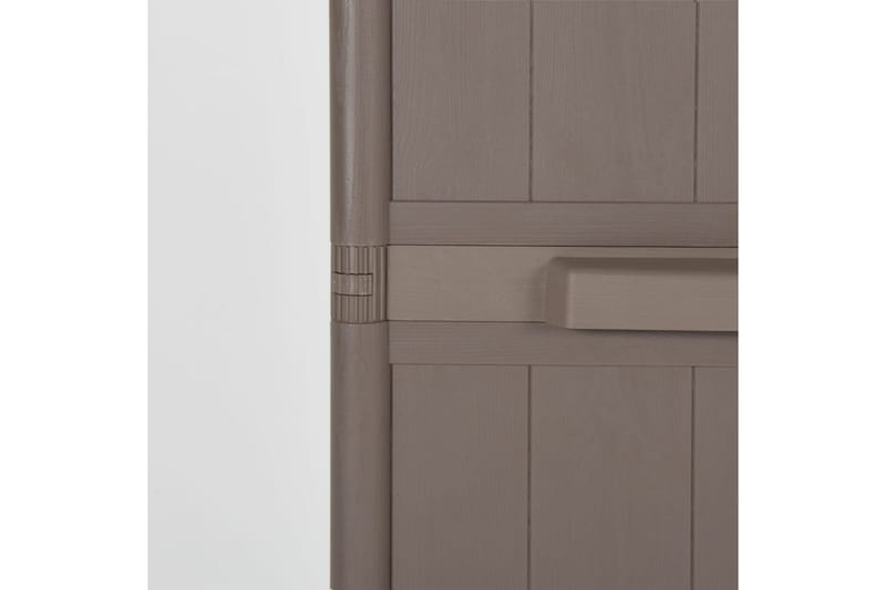Puutarhan varastokaappi ruskea 65x45x172 cm PP - Ruskea - Säilytys - Kaappi - Säilytyskaappi