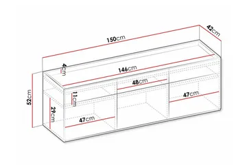Rathmore highboard-kaappi - Säilytys - Kaappi - Säilytyskaappi