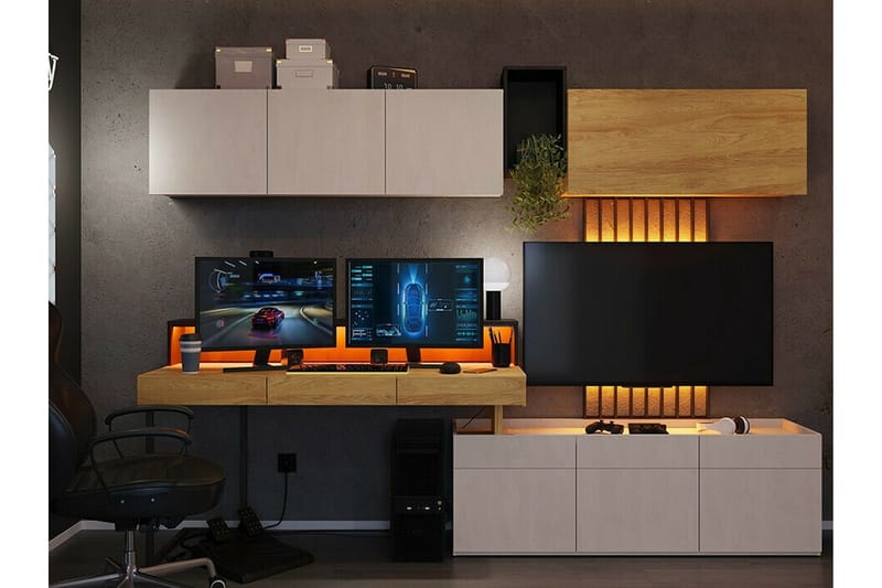 Rathmore Highboard Ljusgrå - Säilytys - Kaappi - Säilytyskaappi