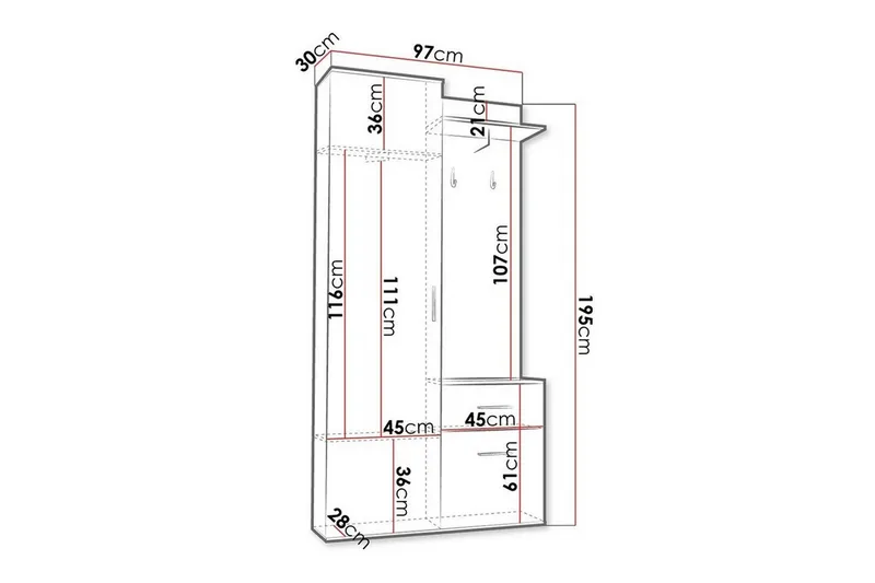 Rosehall highboard-kaappi - Säilytys - Kaappi - Säilytyskaappi