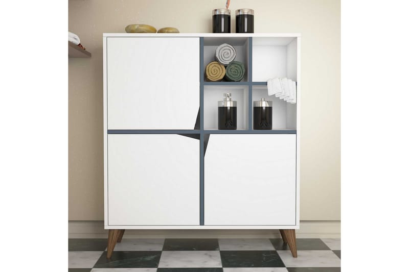 Säilytyskaappi Amtorp 100 cm - Valkoinen/Sininen - Säilytys - Kaappi - Säilytyskaappi
