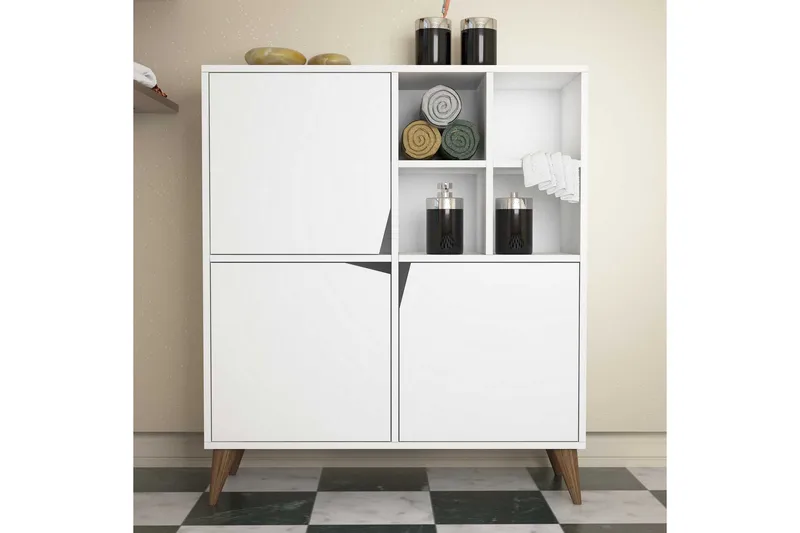 Säilytyskaappi Amtorp 100 cm, Valkoinen/Valkoinen