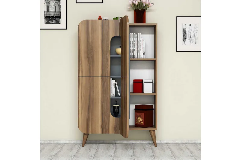 Säilytyskaappi Amtorp 108 cm - Ruskea/Sininen - Säilytys - Kaappi - Säilytyskaappi