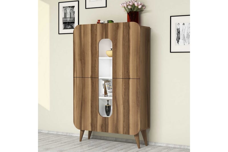 Säilytyskaappi Amtorp 108 cm - Ruskea/Valkoinen - Säilytys - Kaappi - Säilytyskaappi