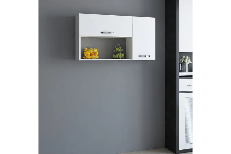 Säilytyskaappi Augustave 90 cm - Valkoinen - Säilytys - Kaappi - Säilytyskaappi