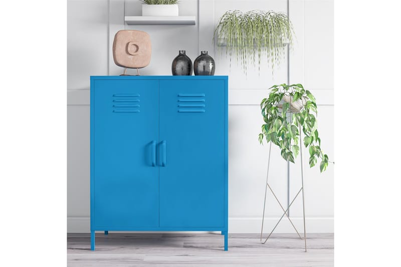 Säilytyskaappi Cache 80x40 cm 2 ovea Sininen - Novogratz - Säilytys - Kaappi - Säilytyskaappi