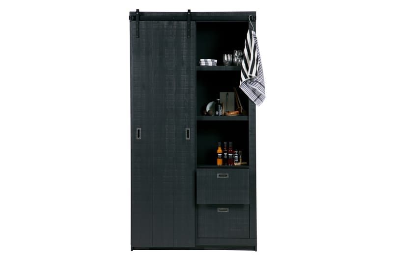 Säilytyskaappi Celiette 122 cm - Musta Mänty - Säilytys - Kaappi - Säilytyskaappi