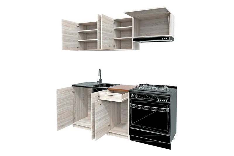 Säilytyskaappi Corby - Puu - Säilytys - Kaappi - Säilytyskaappi