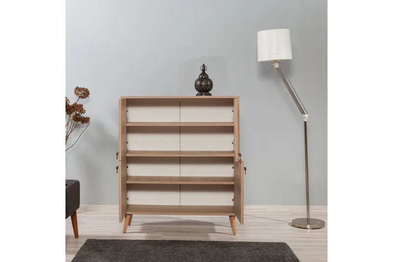 Säilytyskaappi Gillberga 111 cm - Ruskea/Sininen - Säilytys - Kaappi - Säilytyskaappi