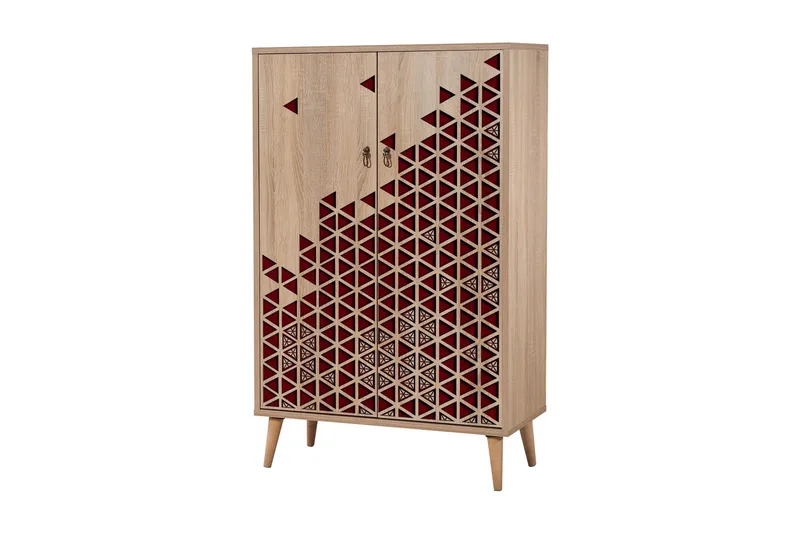 Säilytyskaappi Gillberga 80 cm, Ruskea/Punainen