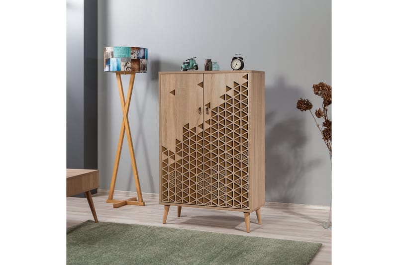 Säilytyskaappi Gillberga 80 cm - Ruskea/Tammi/Beige - Säilytys - Kaappi - Säilytyskaappi