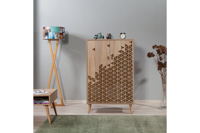 Säilytyskaappi Gillberga 80 cm - Ruskea/Tammi/Beige - Säilytys - Kaappi - Säilytyskaappi