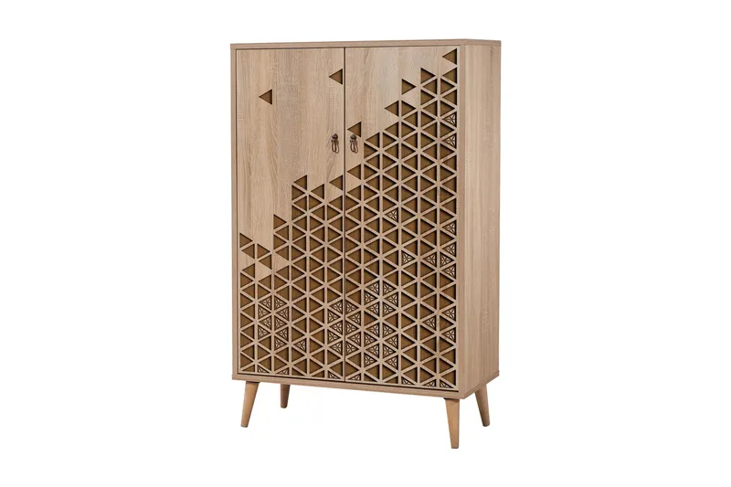 Säilytyskaappi Gillberga 80 cm - Ruskea/Tammi/Beige - Säilytys - Kaappi - Säilytyskaappi