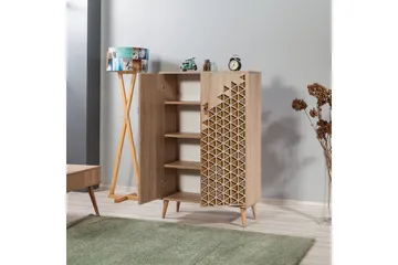 Säilytyskaappi Gillberga 80 cm - Ruskea/Tammi/Beige - Säilytys - Kaappi - Säilytyskaappi